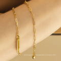 Instagram designs retro water drop woman minimalist fashionable gold plated charm bracelet